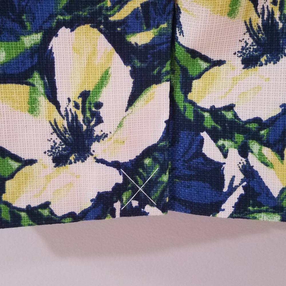 J.CREW FACTORY Basketweave Cotton Pencil Skirt in Floral Botanical Print - Picture 4 of 4